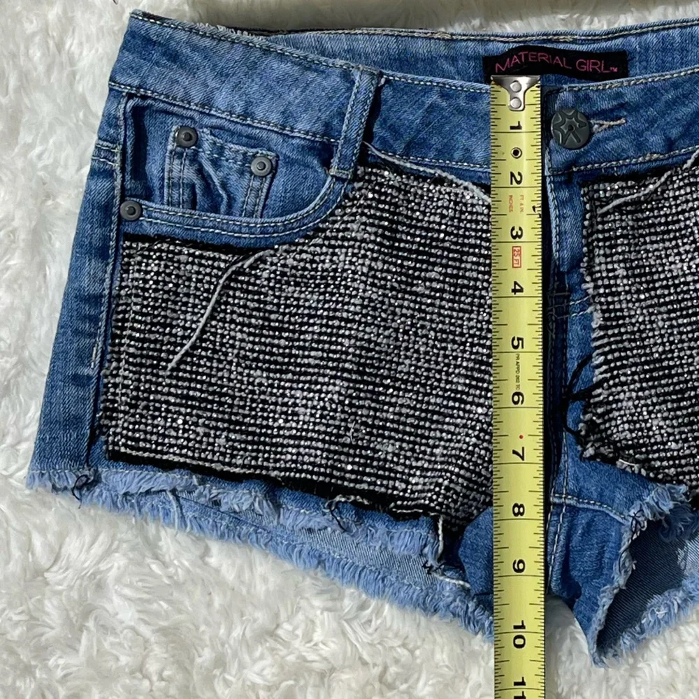 Flashy Material Girl Jean Shorts 🖤 - Picture 4 of 9